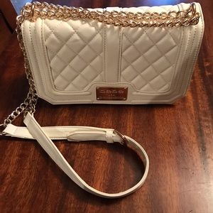 bebe- white mini purse